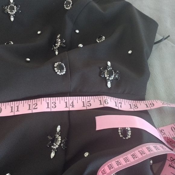Jason Wu X Eloquii Black Crepe  Embellished Fit & Flare Dress 18 - Picture 10 of 13